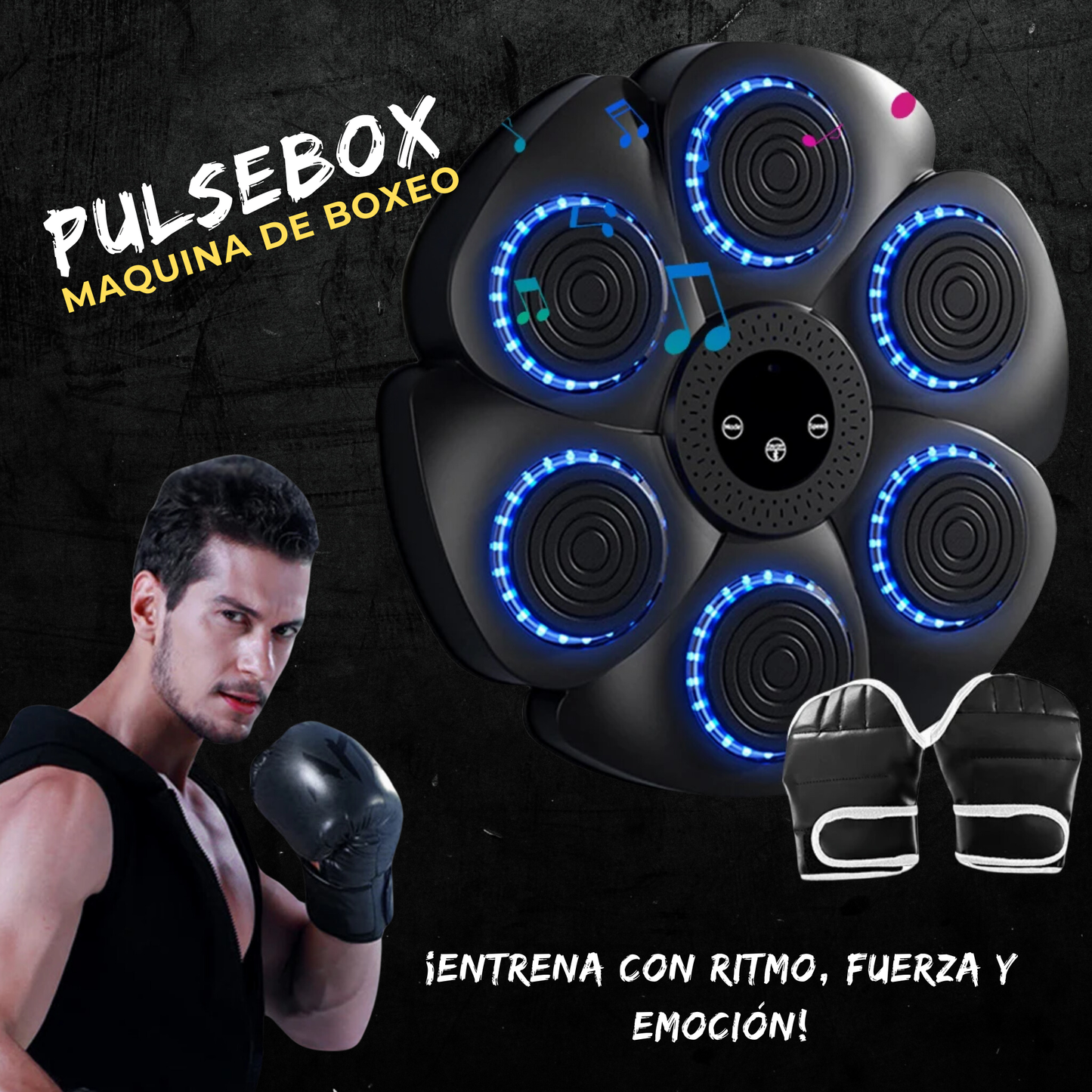 PulseBox - Maquina de Boxeo con Musica bluetooth