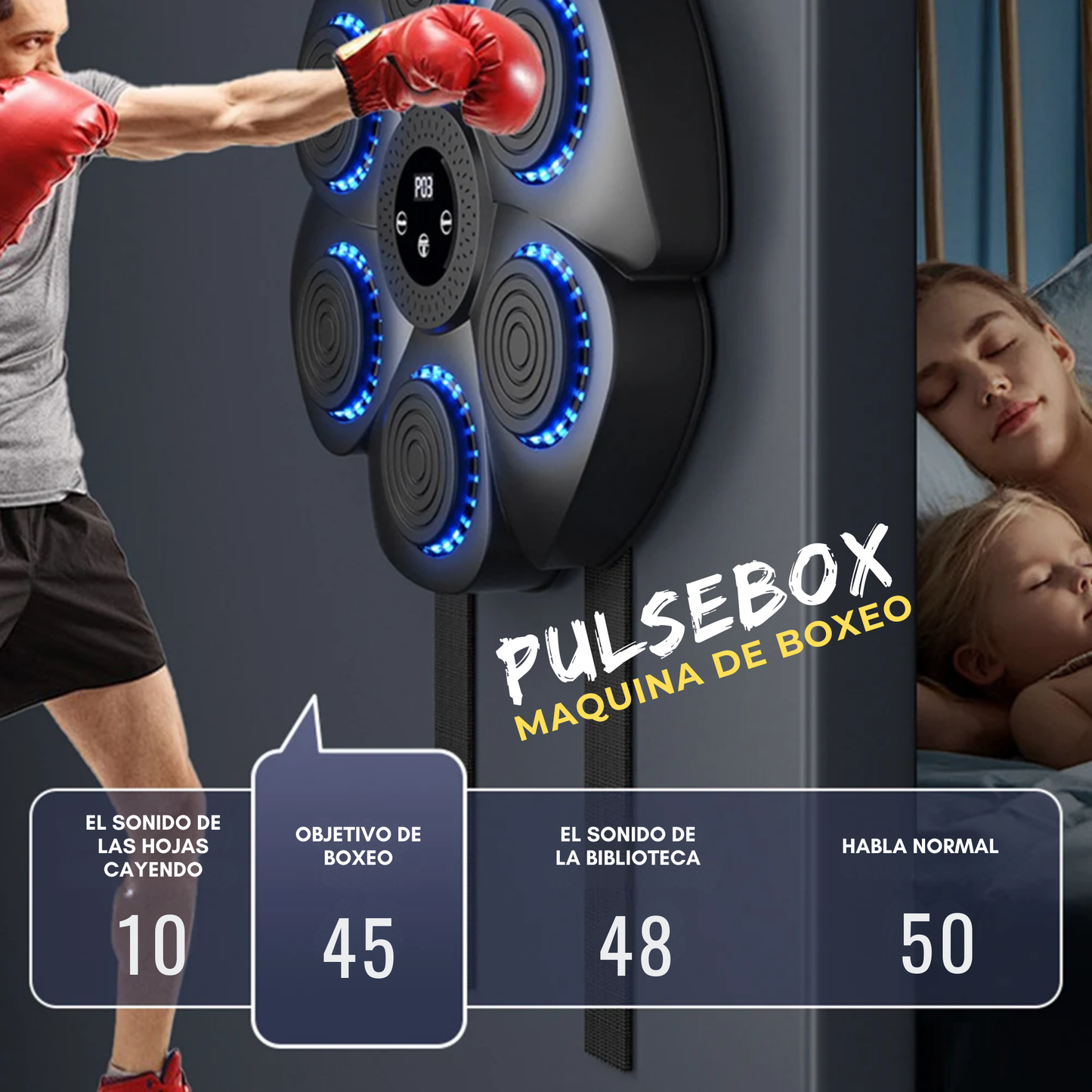 PulseBox - Maquina de Boxeo con Musica bluetooth