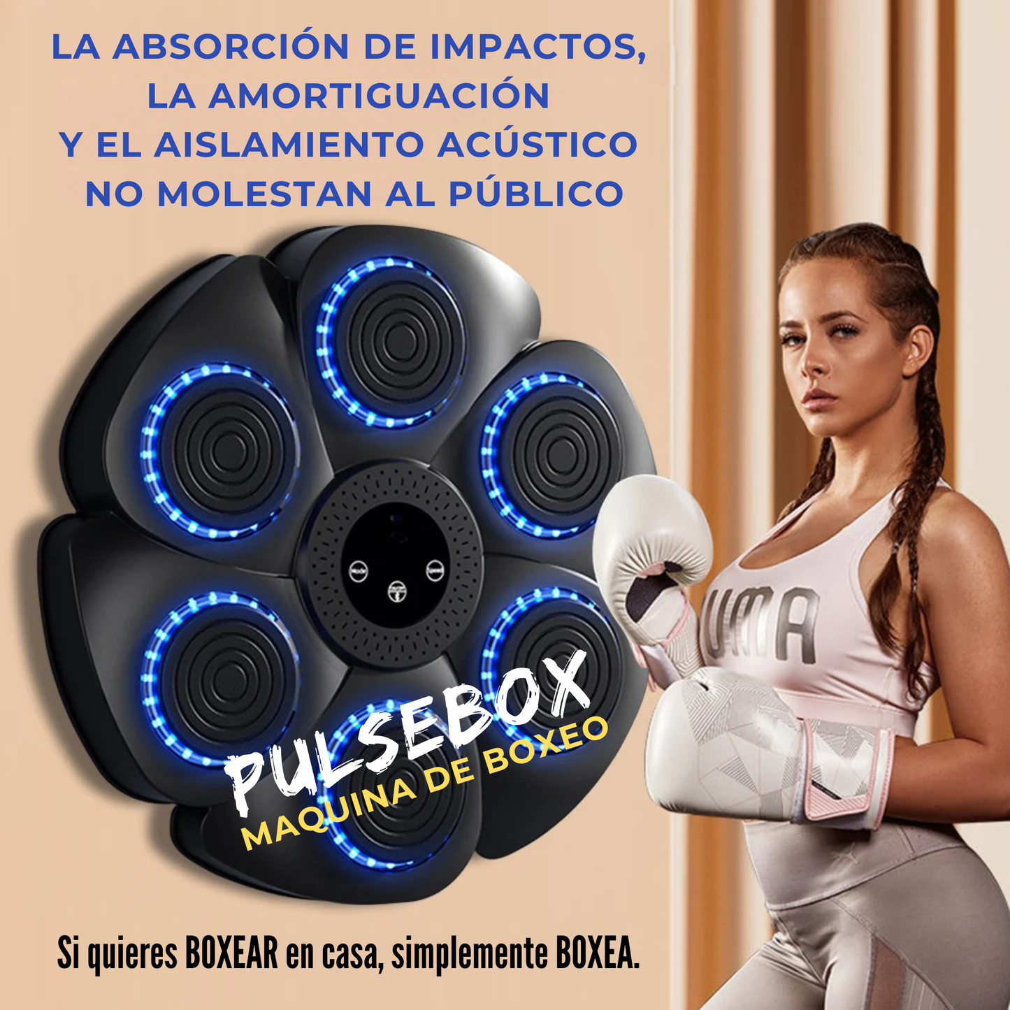 PulseBox - Maquina de Boxeo con Musica bluetooth